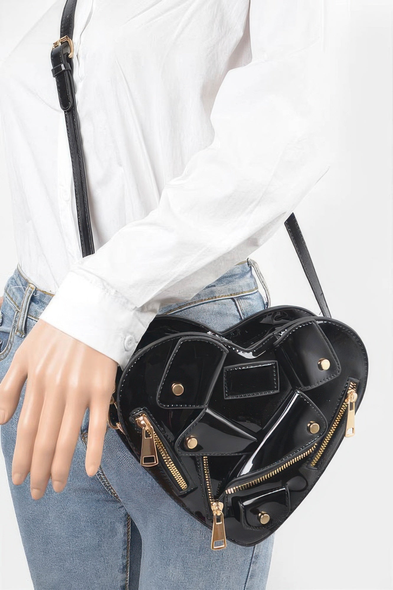 Heart Shape Jacket Crossbody Bag