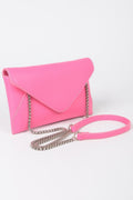Faux Leather Small Envelope Clutch