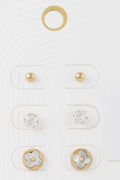 Multi Jewel Stud Earrings Set