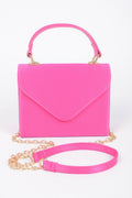 Satin Top Handle Flap Crossbody Bag