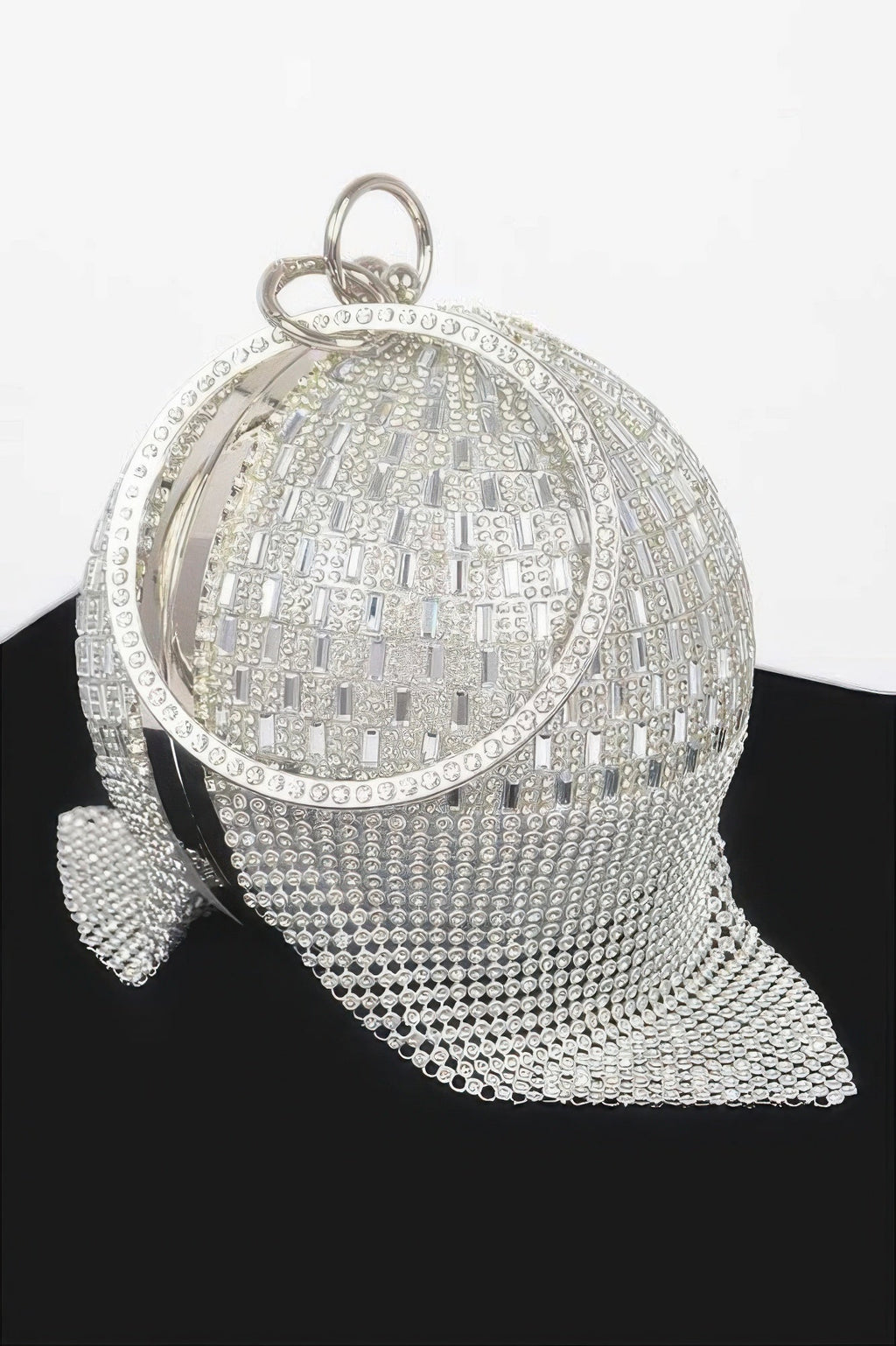 Rhinestone Glass Round Ball Clutch