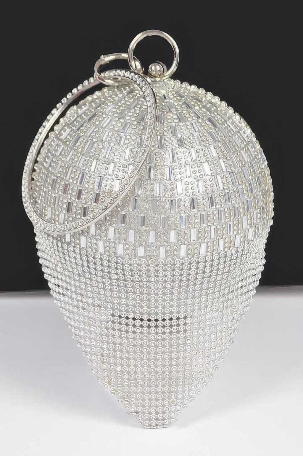 Rhinestone Glass Round Ball Clutch