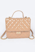 Quilted Enamel Backpack