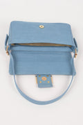Denim Metal Buckle Shoulder Bag