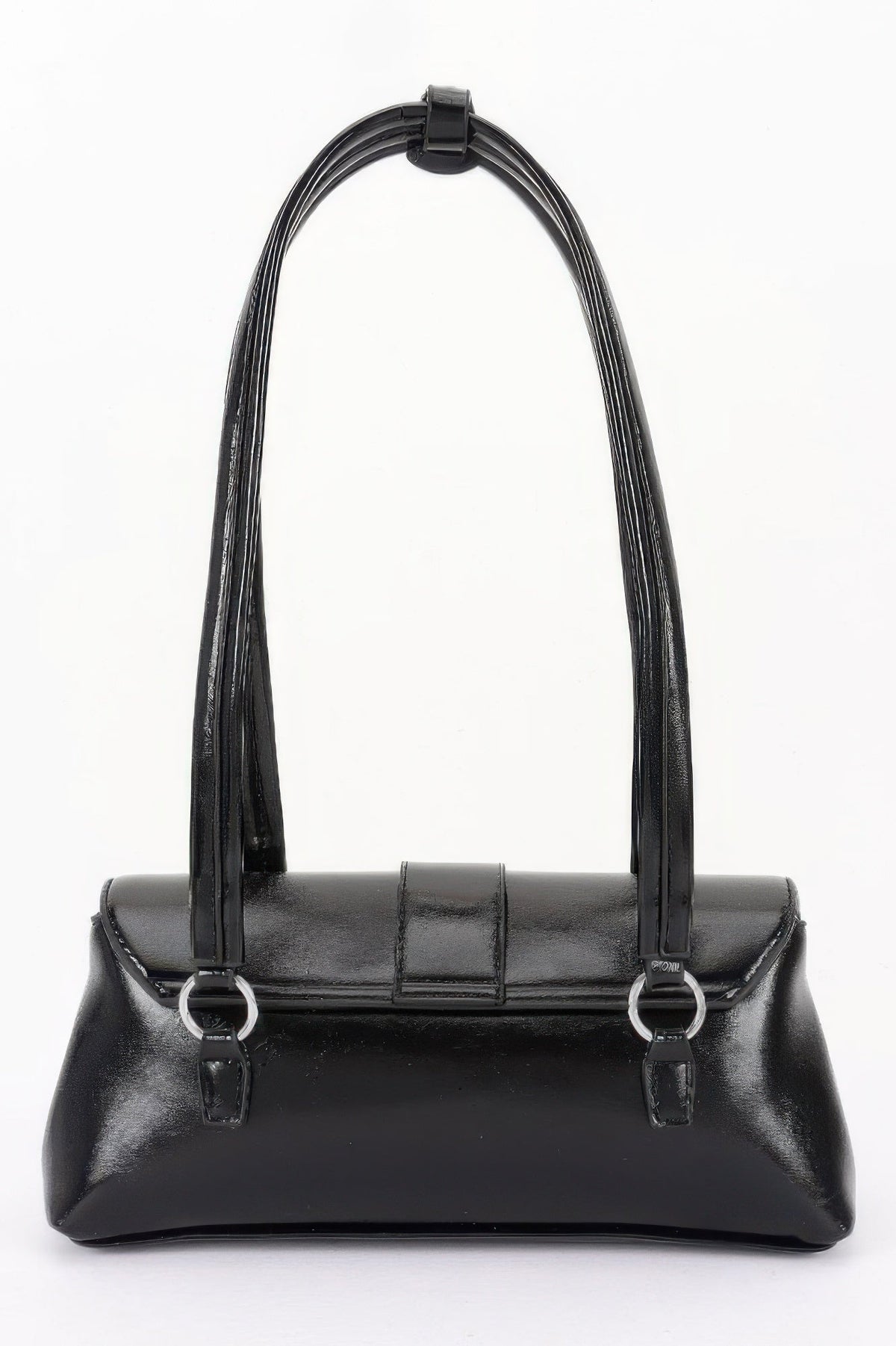 Vegan Leather Metal Studded Shoulder Bag
