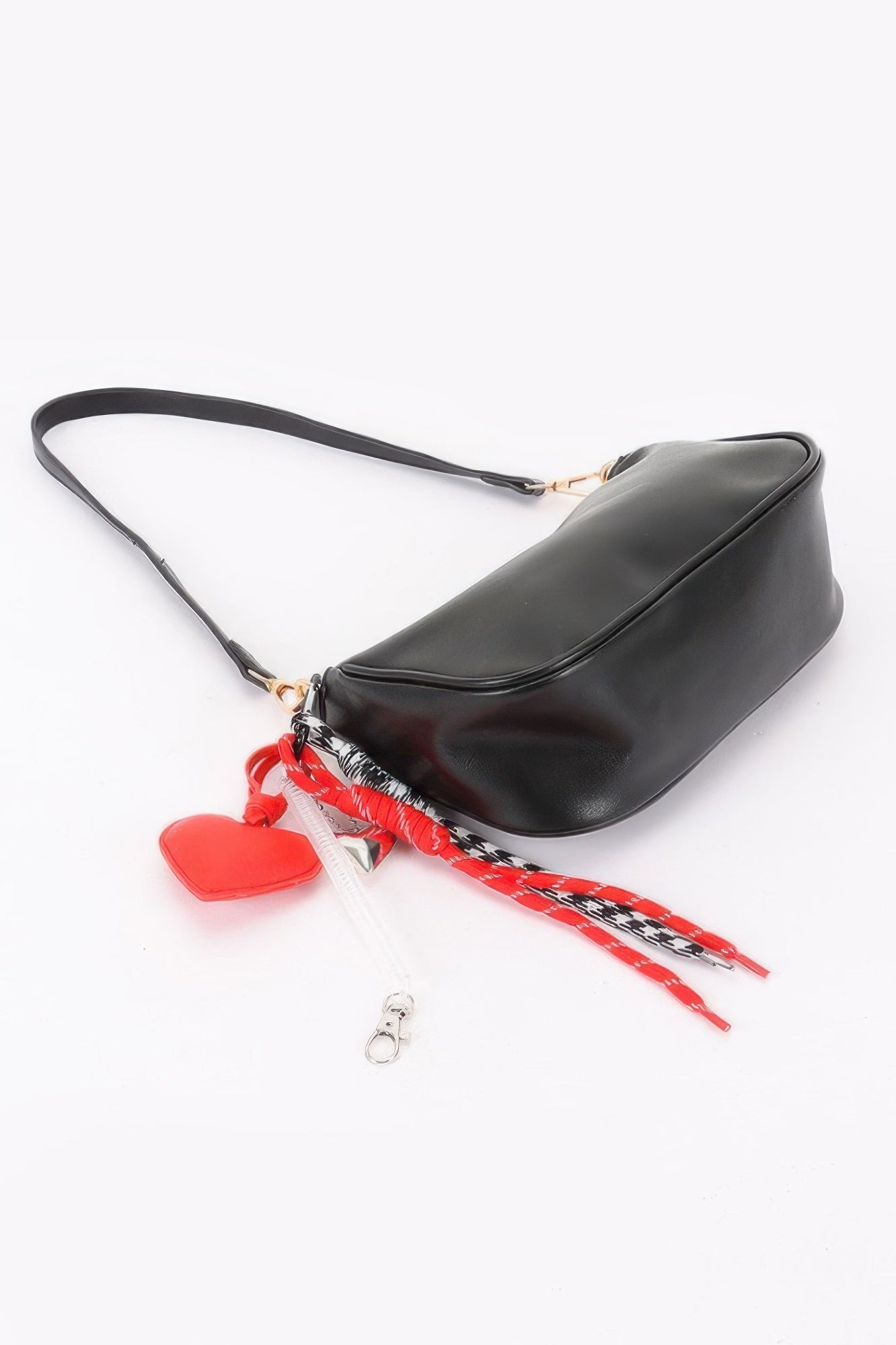 Decorative Charm Accent Shoulder Bag