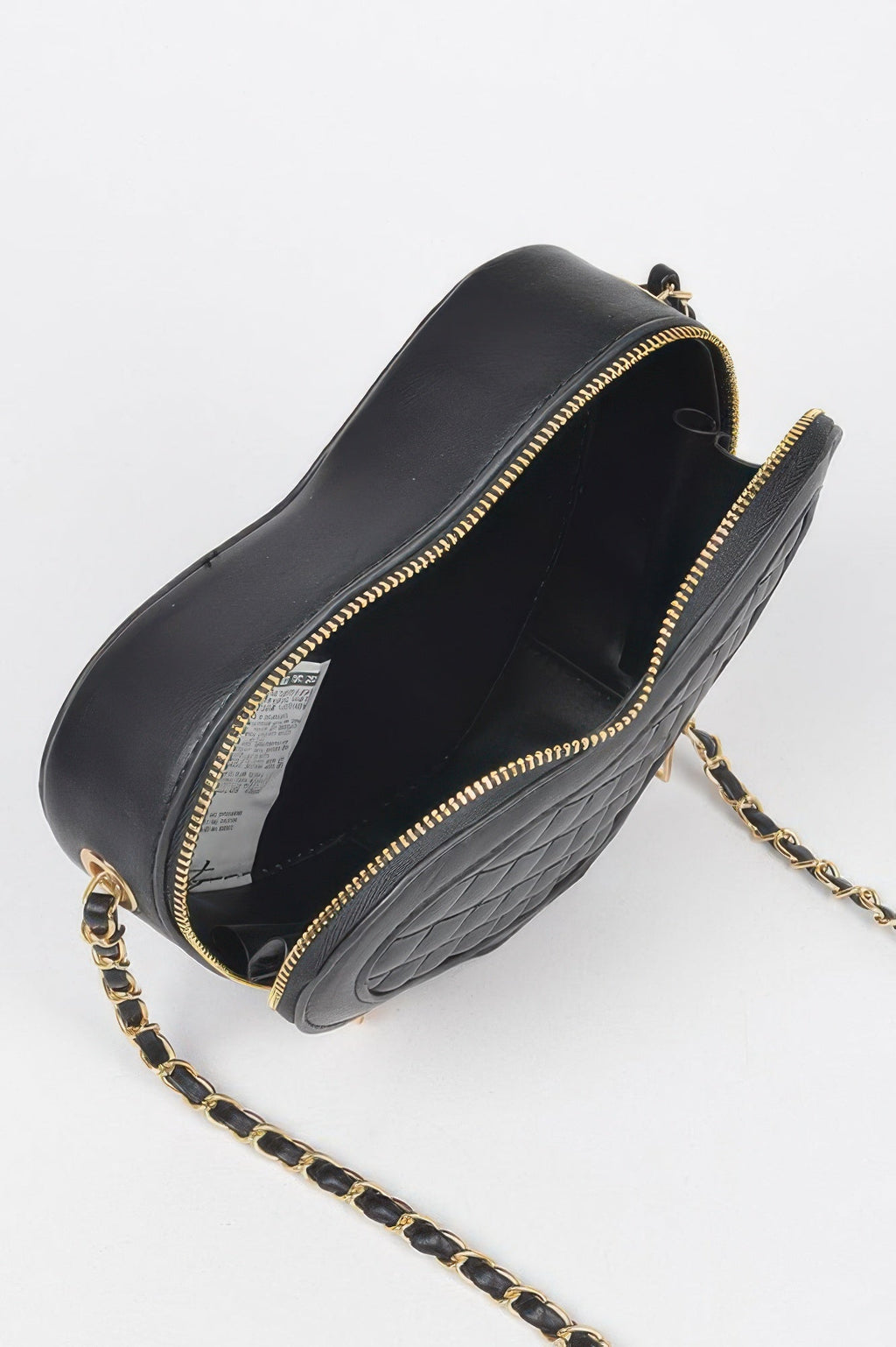 Quilted Heart Shape Crossbody Bag
