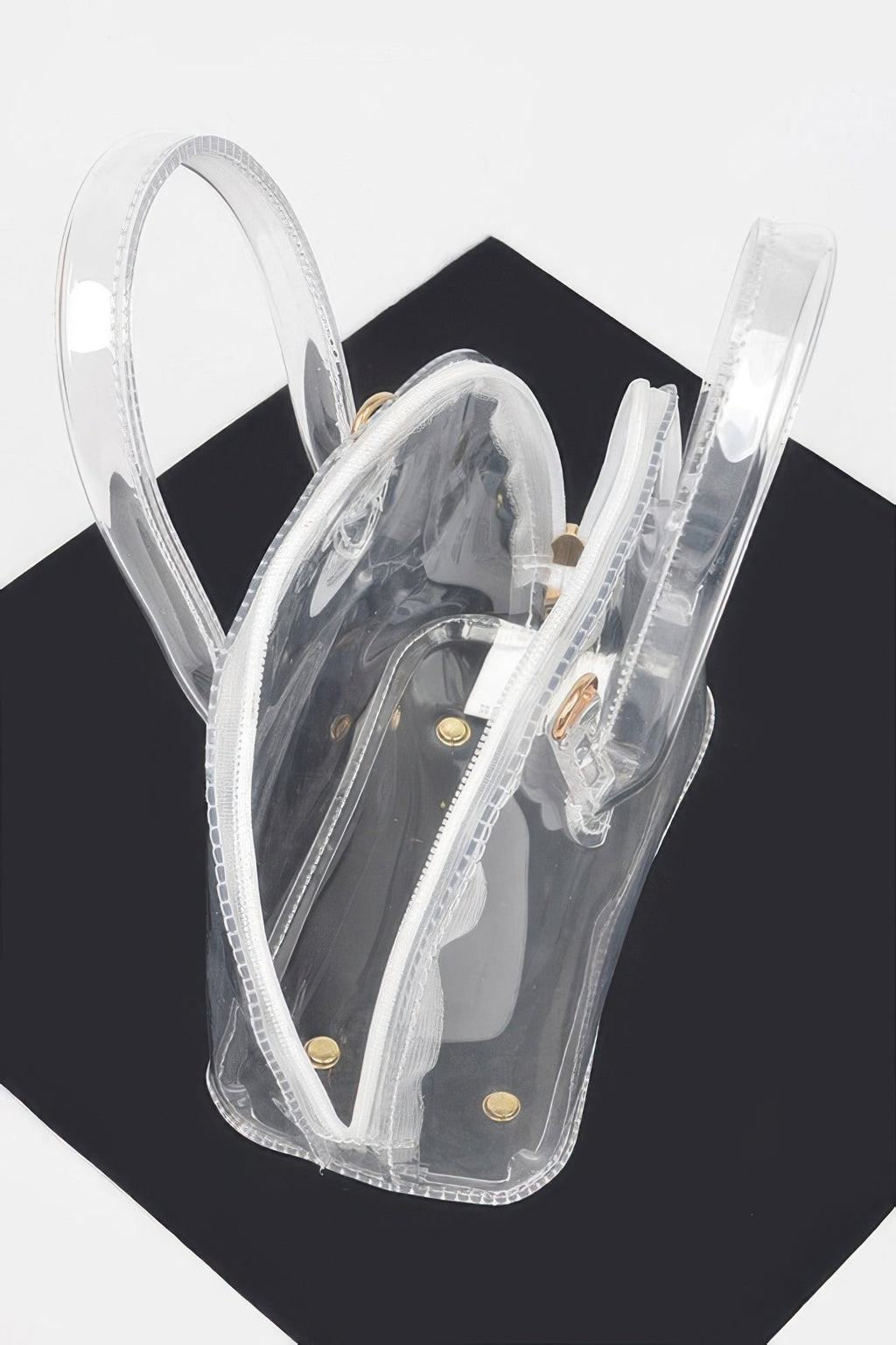 Clear Handle Crossbody Bag