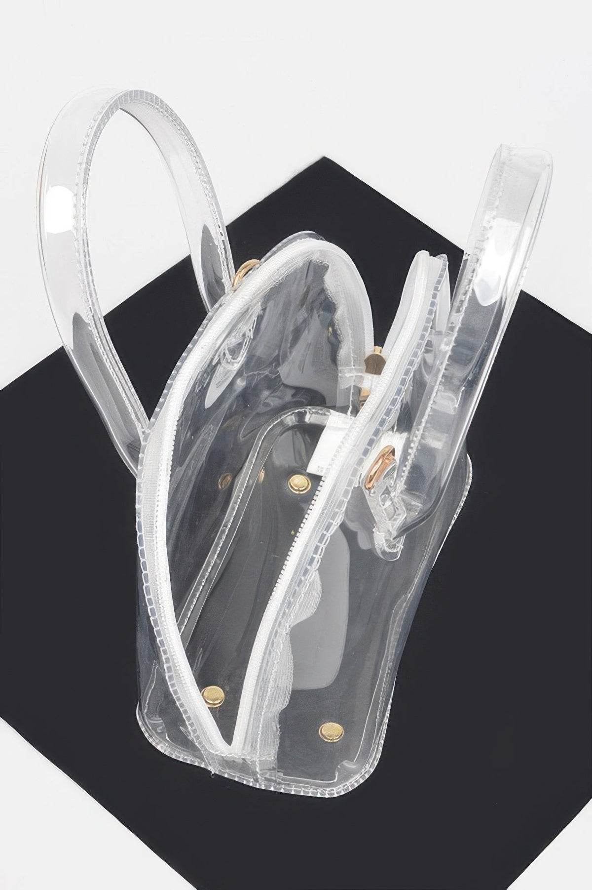 Clear Handle Crossbody Bag