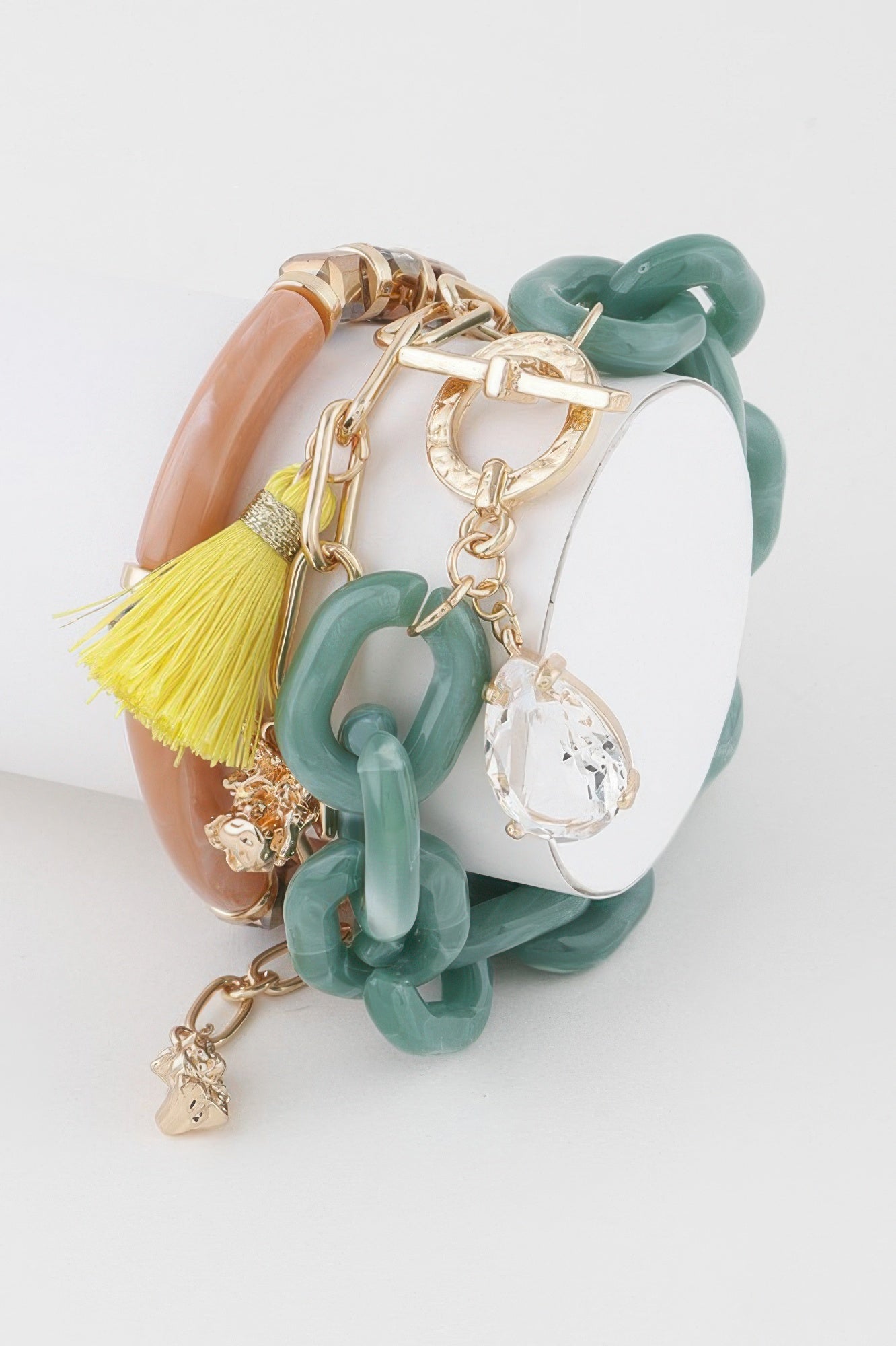 Multi Tassel Pendant Bracelet