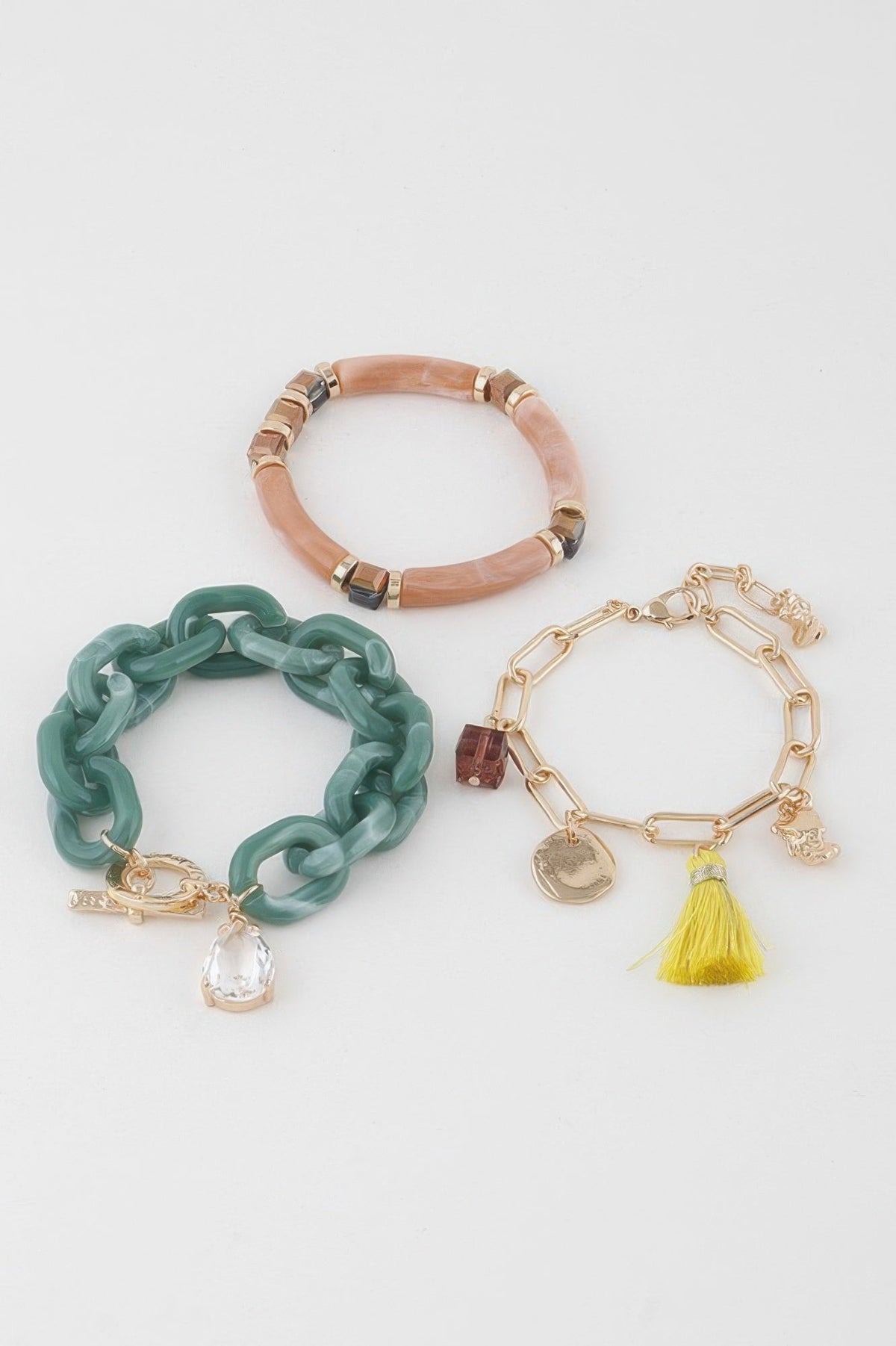 Multi Tassel Pendant Bracelet