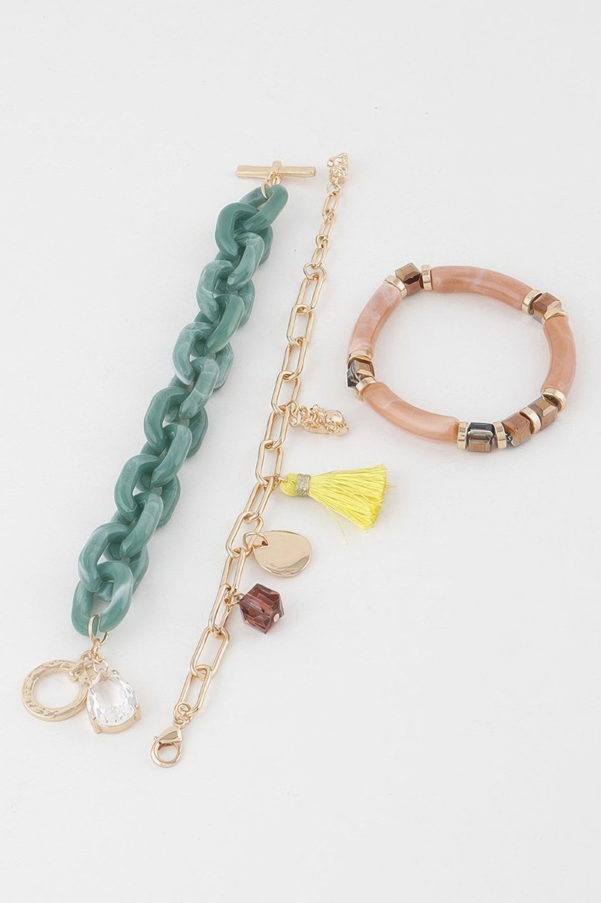 Multi Tassel Pendant Bracelet
