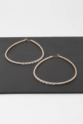 Large Rhinestone Oval Hoop Earrings