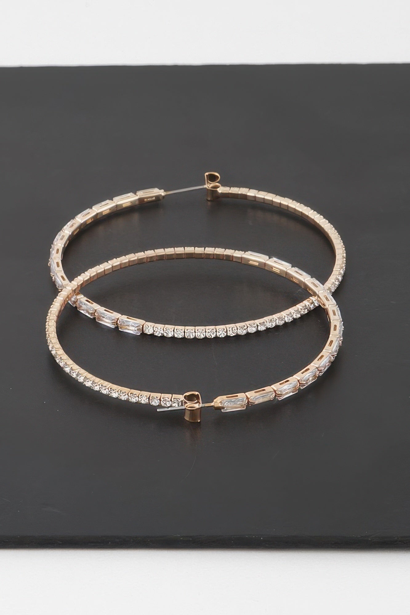Rhinestone Crystal Hoop Earrings