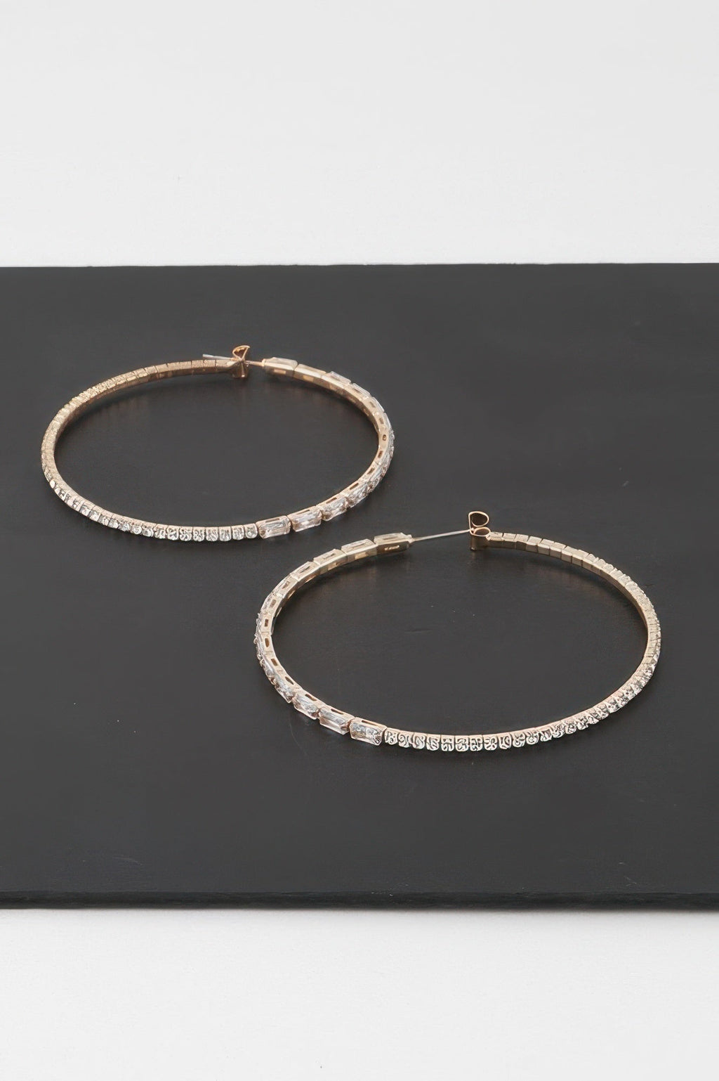 Rhinestone Crystal Hoop Earrings
