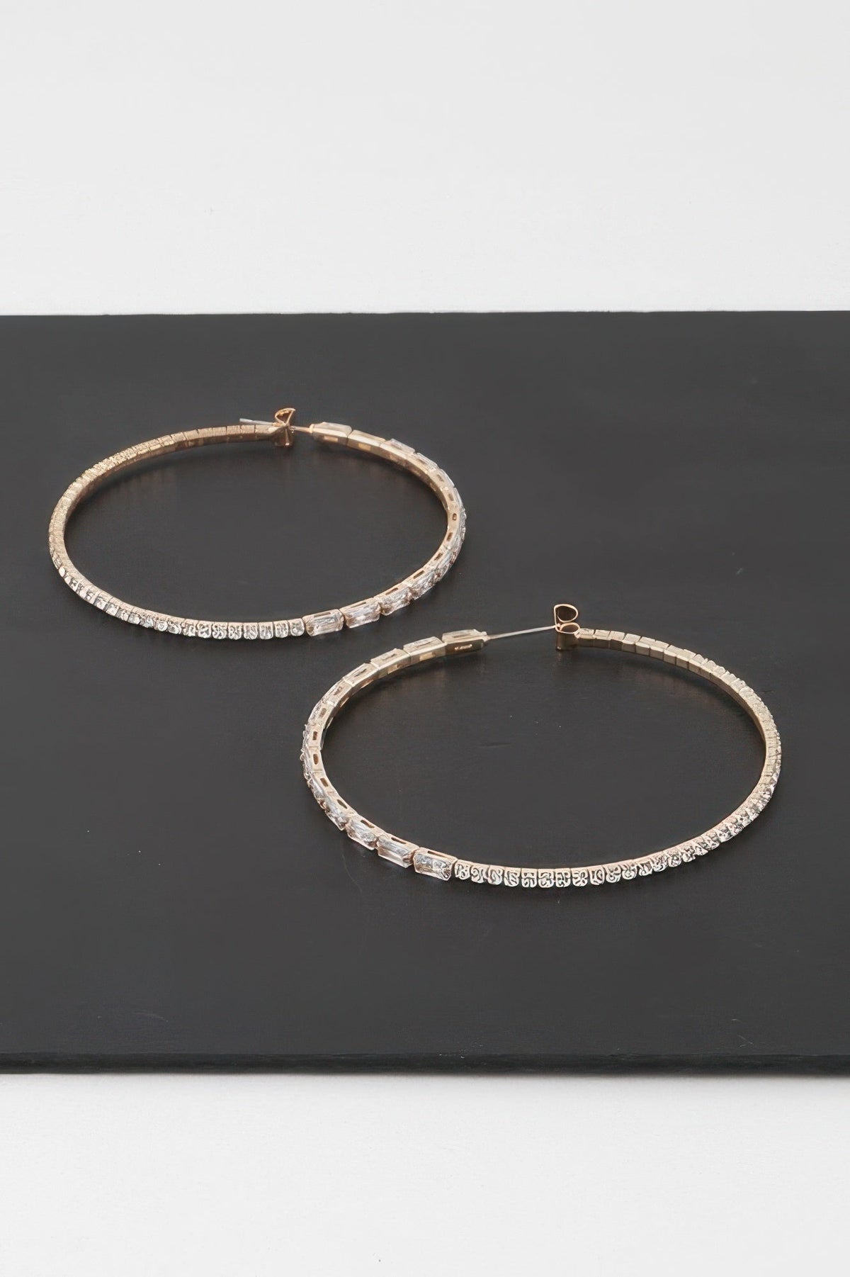 Rhinestone Crystal Hoop Earrings