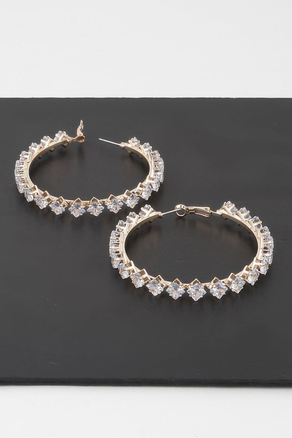 Crystal Star Hoop Earrings