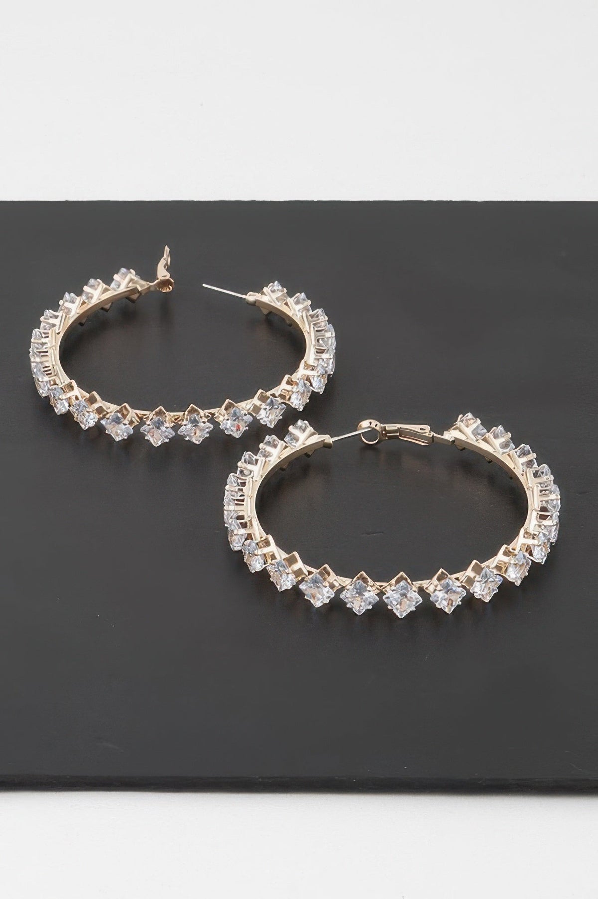 Crystal Star Hoop Earrings