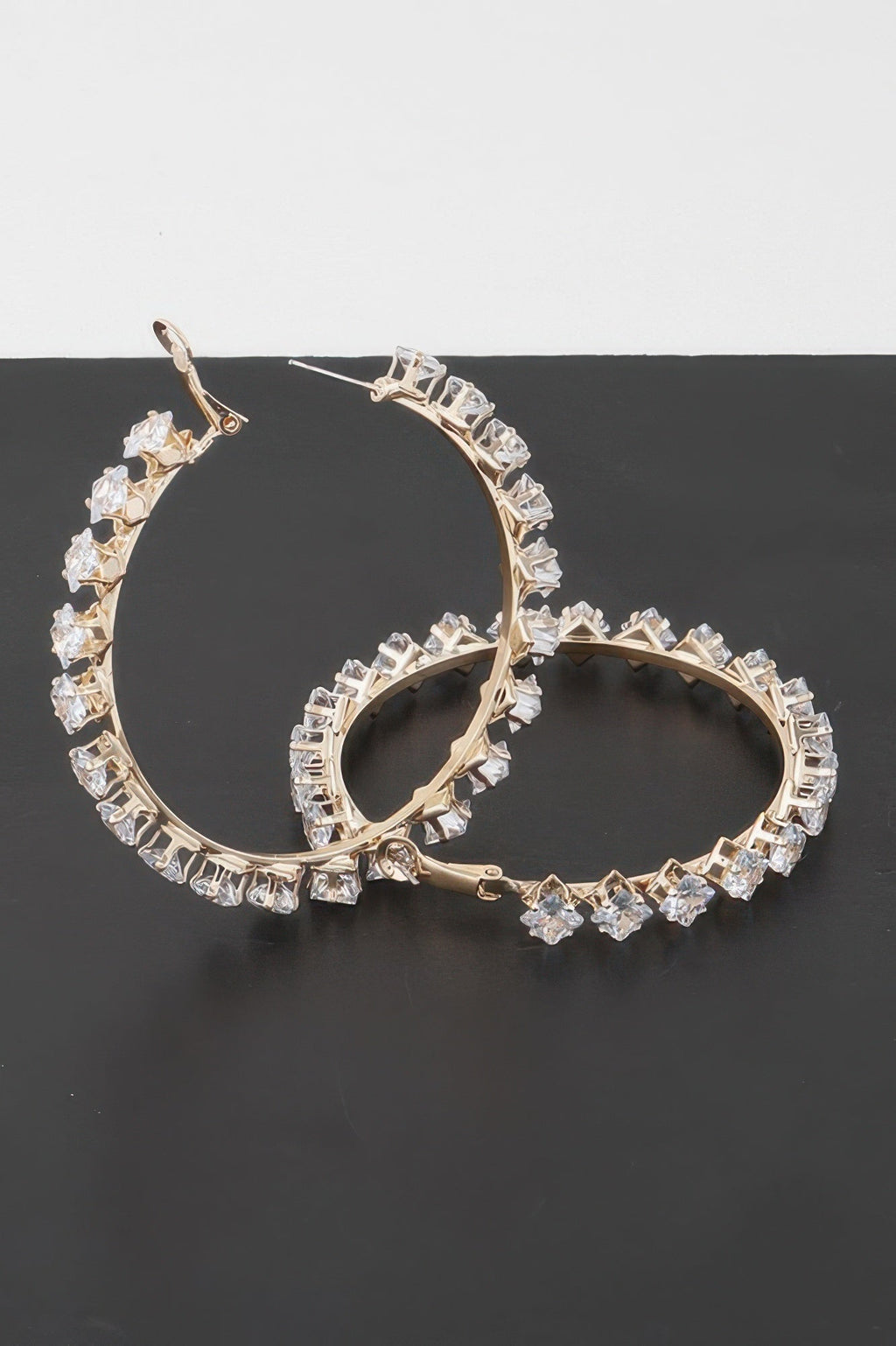 Crystal Star Hoop Earrings