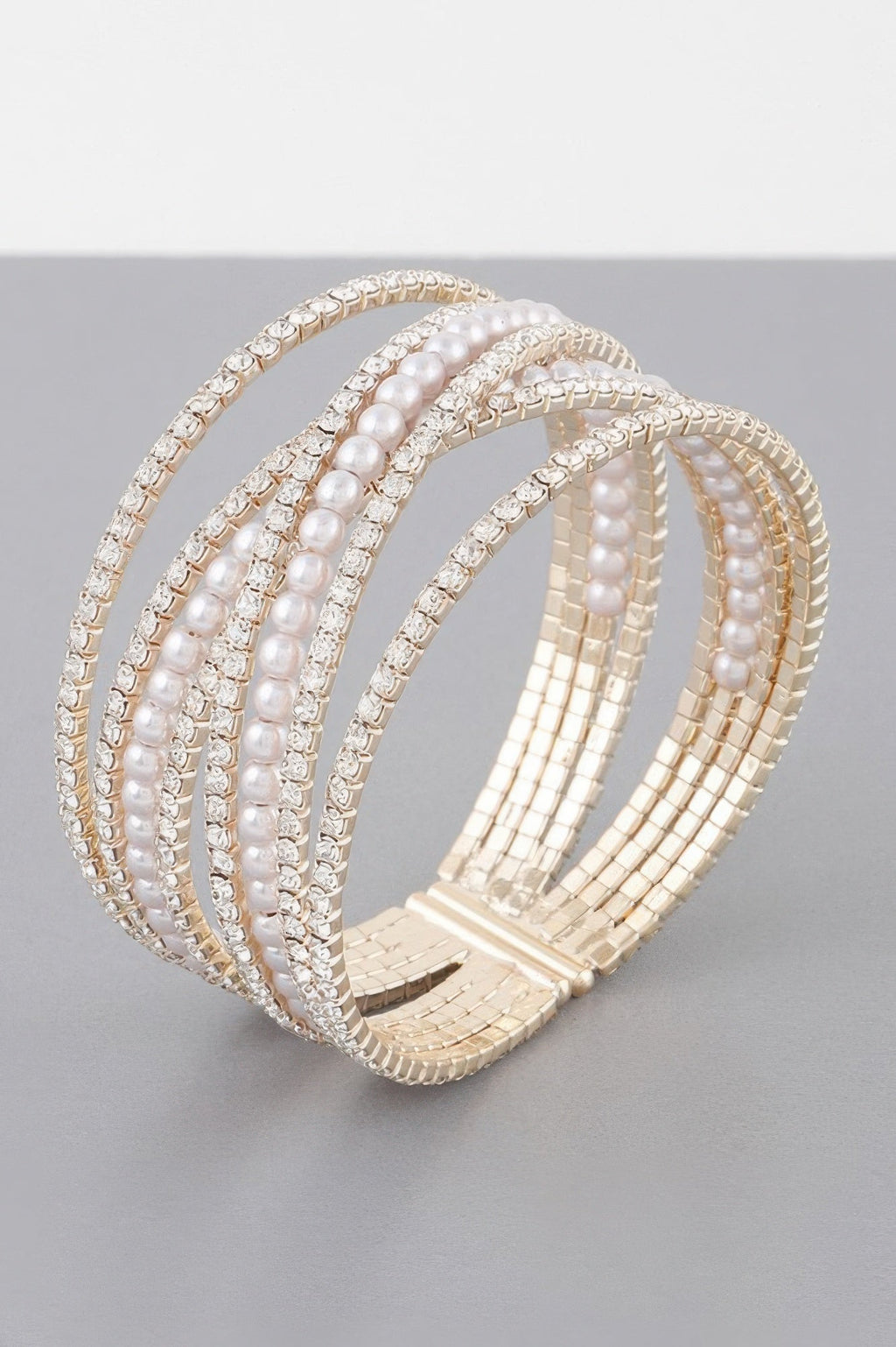 Multi Cross Jewel Cuff Bracelet