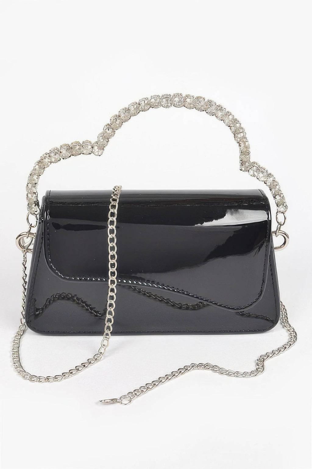 Glitter Rhinestone Handle Bag