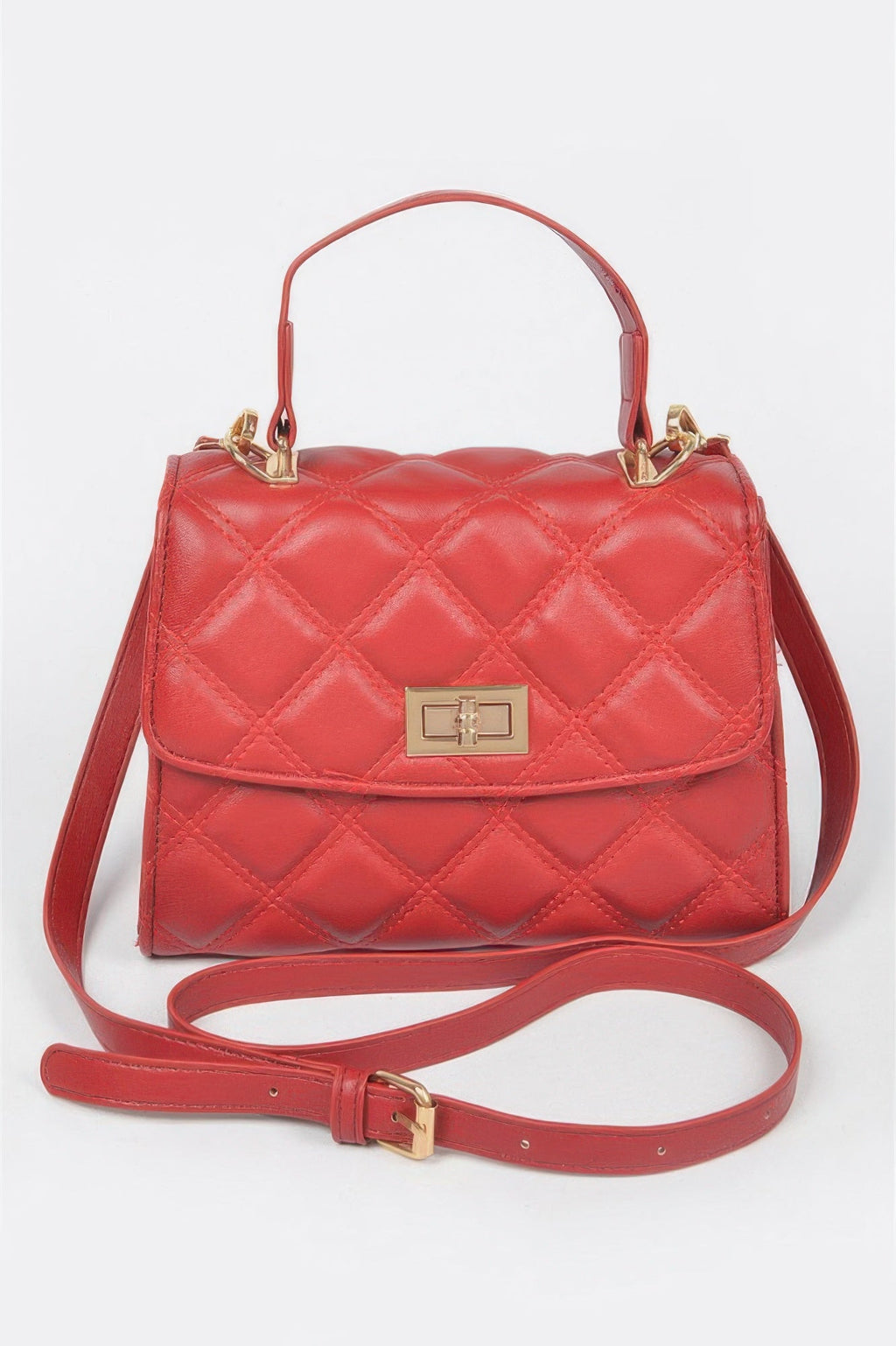 Quilted Top Handle Crossbody Bag