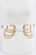 Double Buckle Belt With Chains