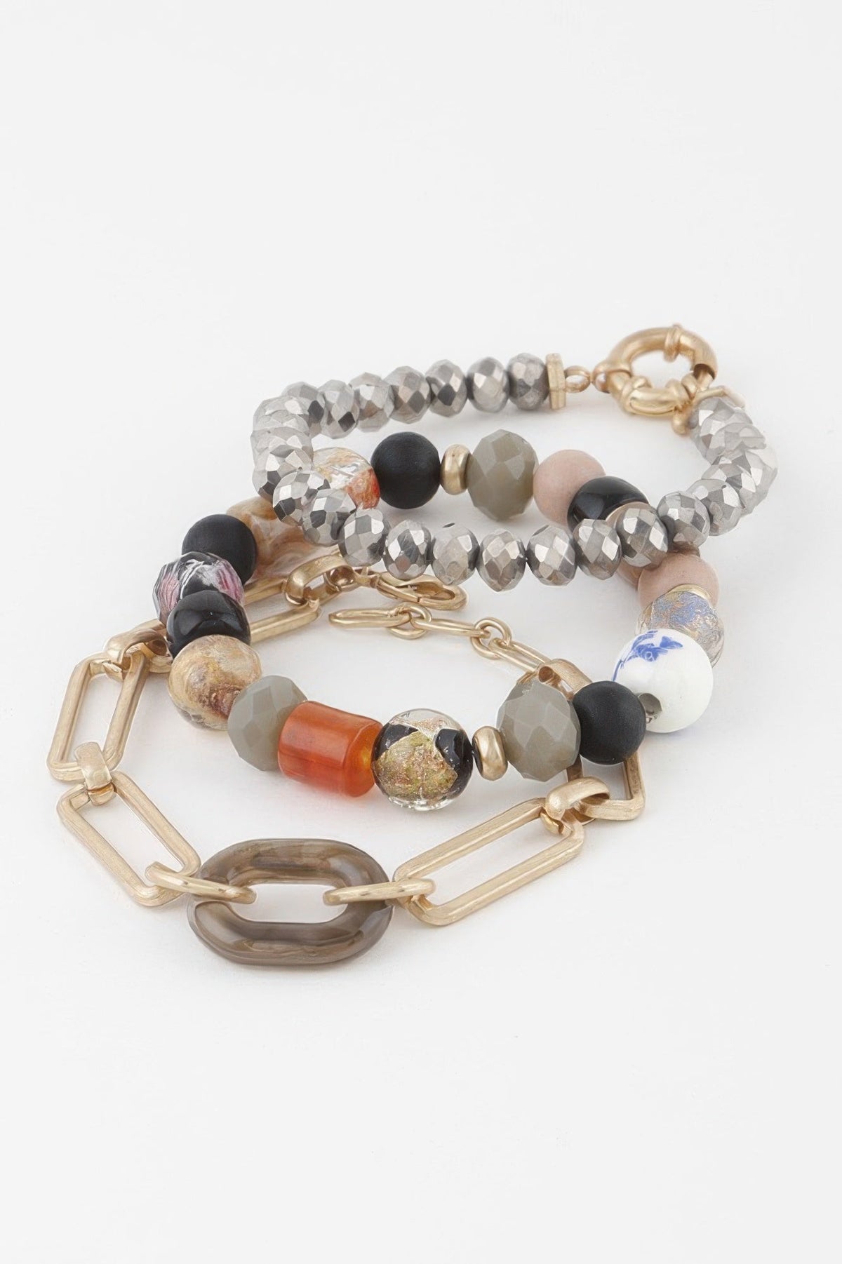 Multi Bead Chain Bracelet