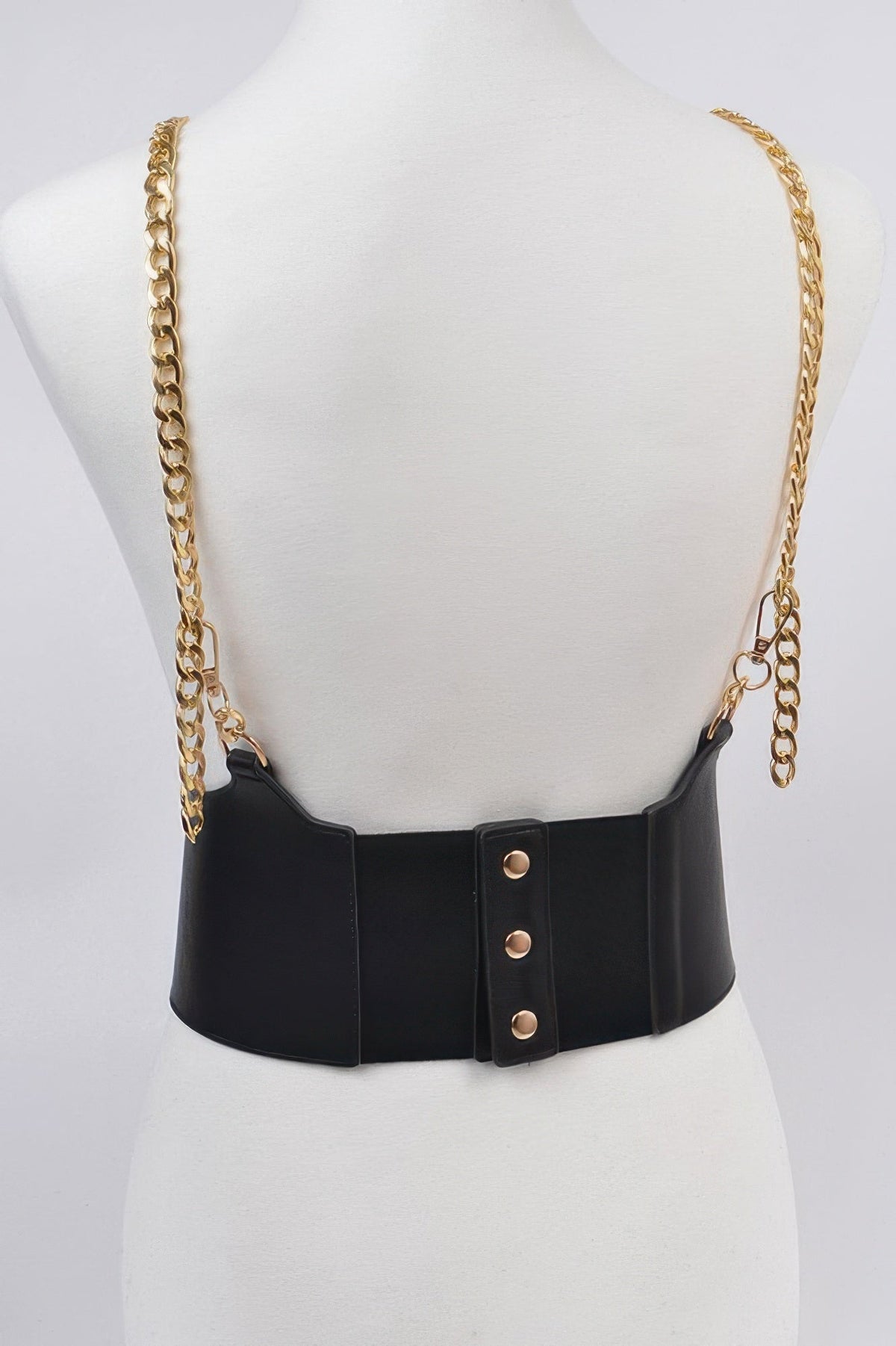 Faux Leather Plus Size Belt W Chain