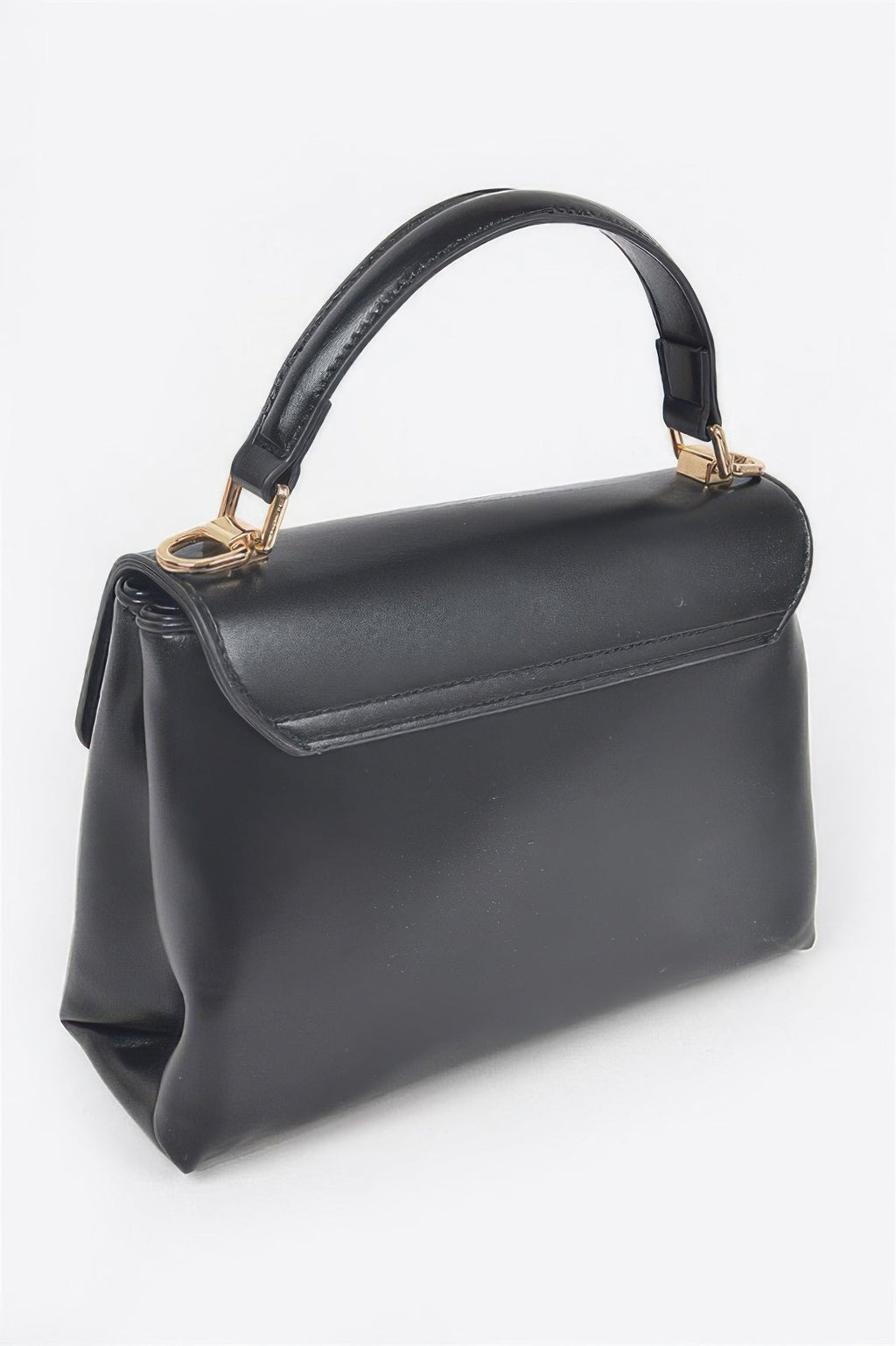 Faux Leather Flap Bag