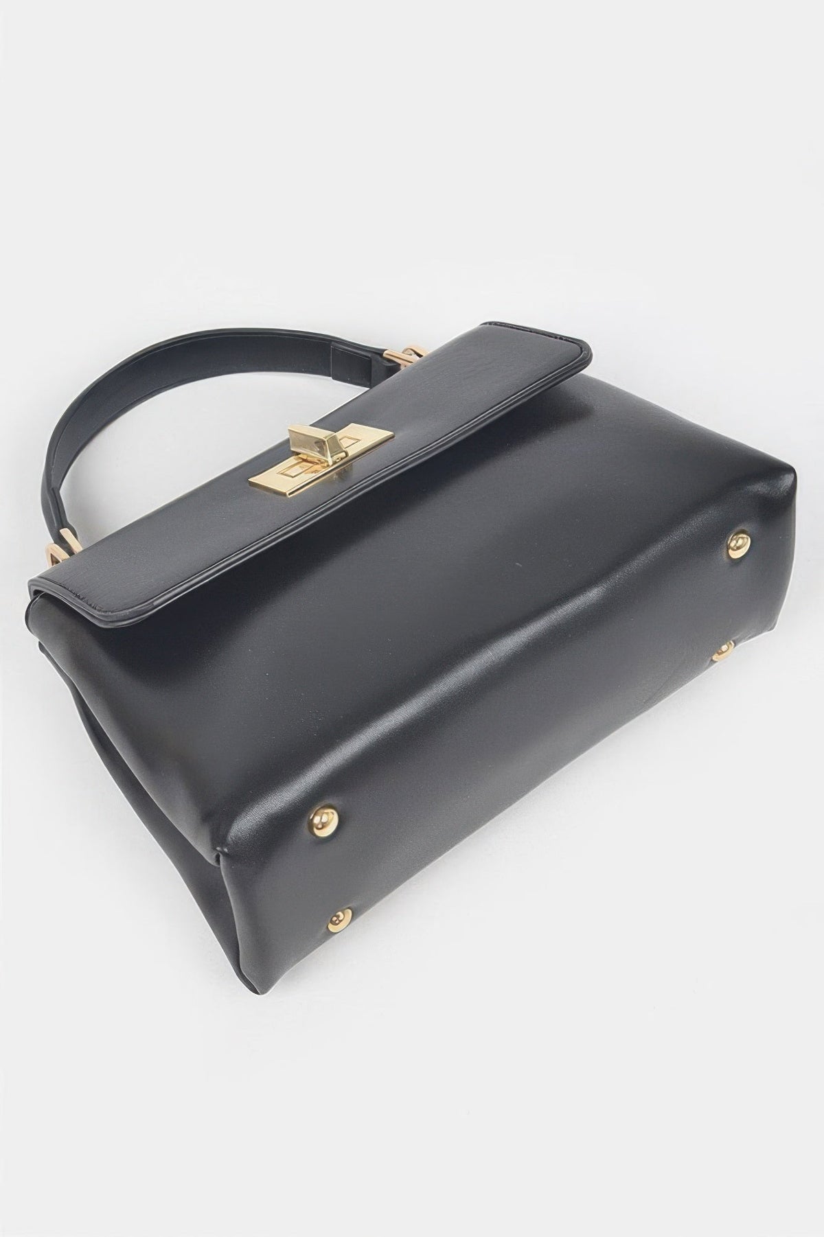 Faux Leather Flap Bag