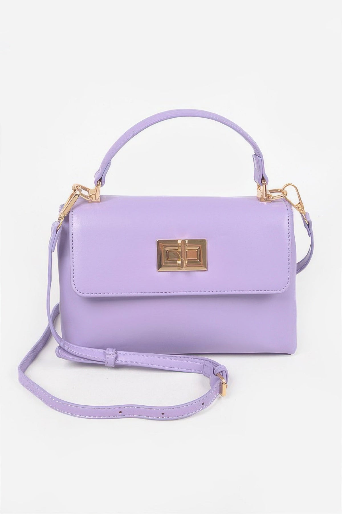 Faux Leather Flap Bag