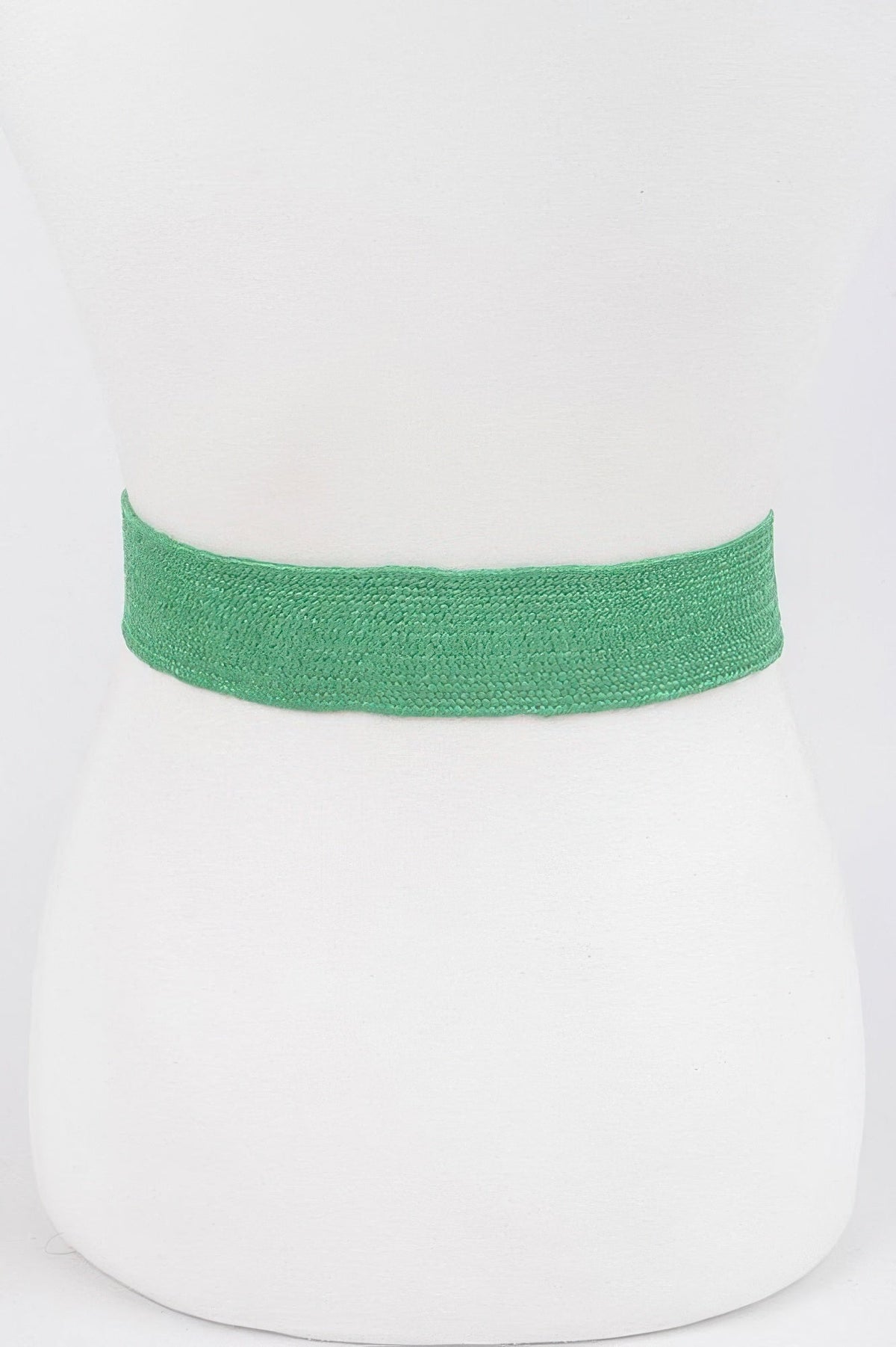 Square Metal Buckle Stretch Belt