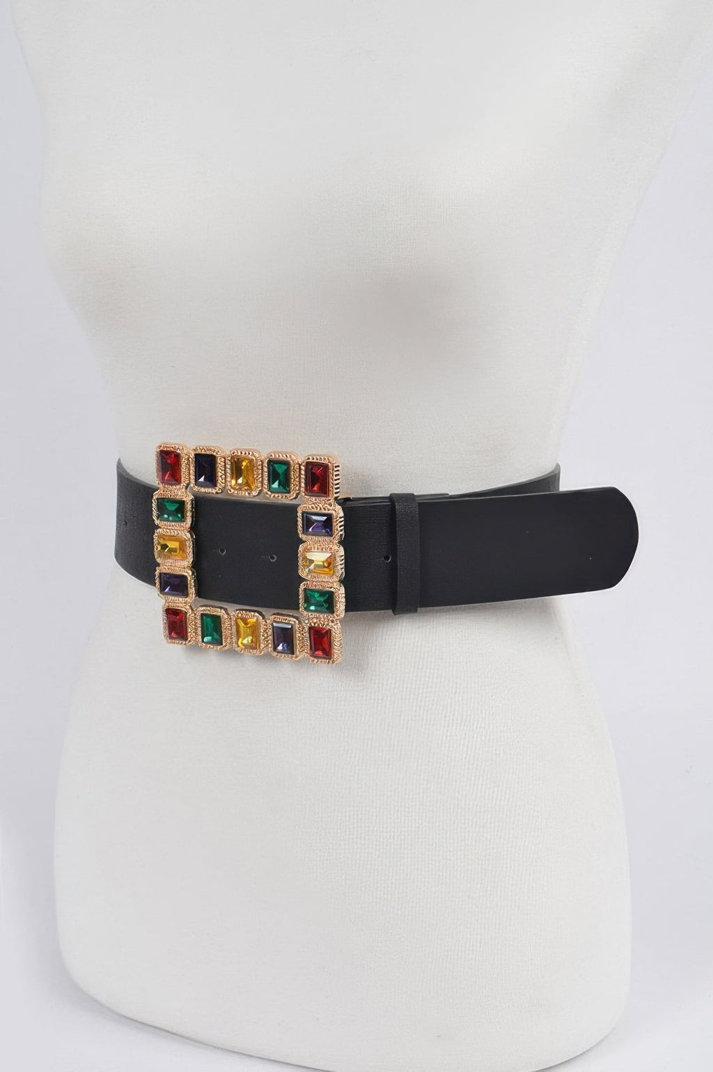 Rhinestone Gemstone Square Plus Size Belt