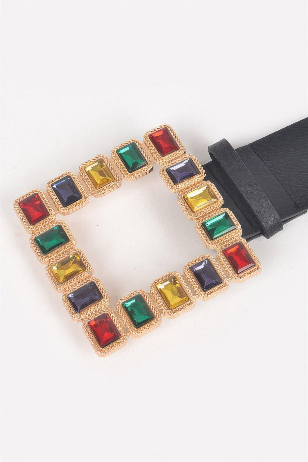 Rhinestone Gemstone Square Plus Size Belt