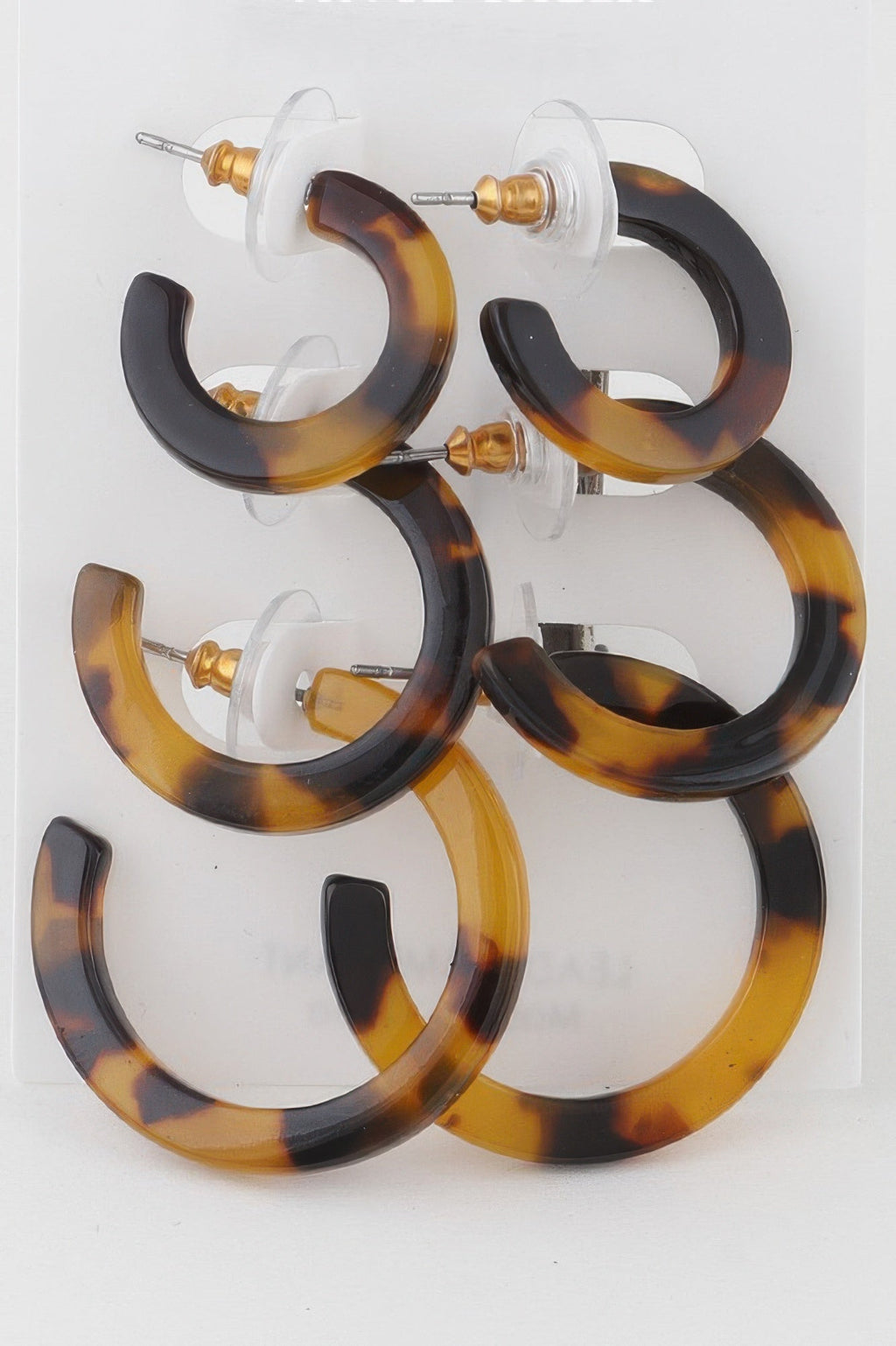 Marble Hoop Earrings Set