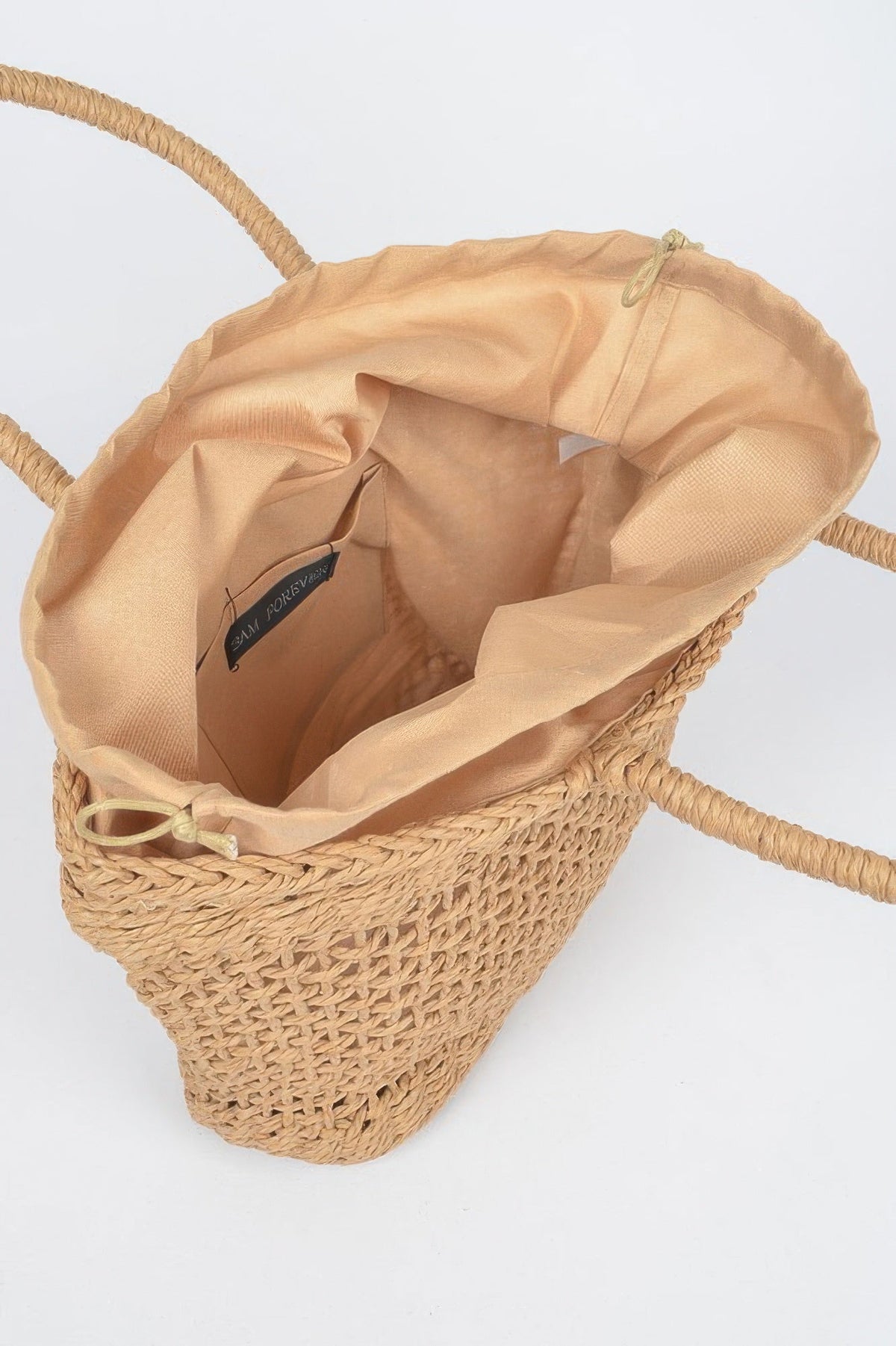 Faux Straw Tote Bag
