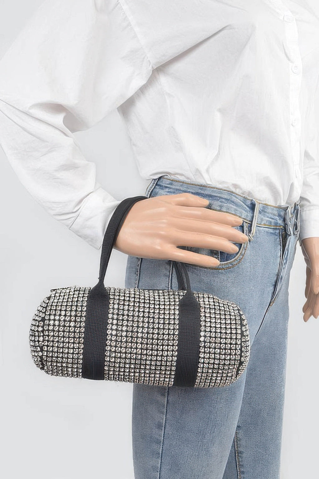 Mini Rhinestone Duffel Bag