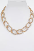 Oversized Stoned Chain Necklace