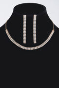 Rhinestone Choker W/earring
