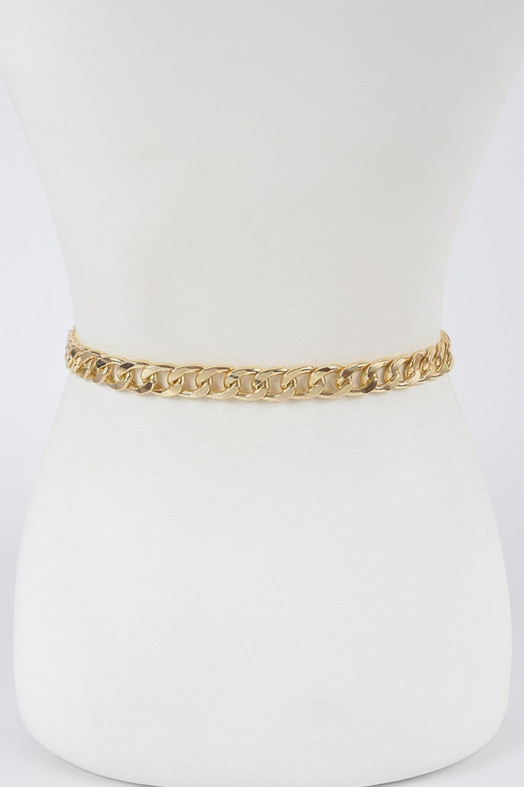 Oversized Chain Buckle Layered Elastic Belt