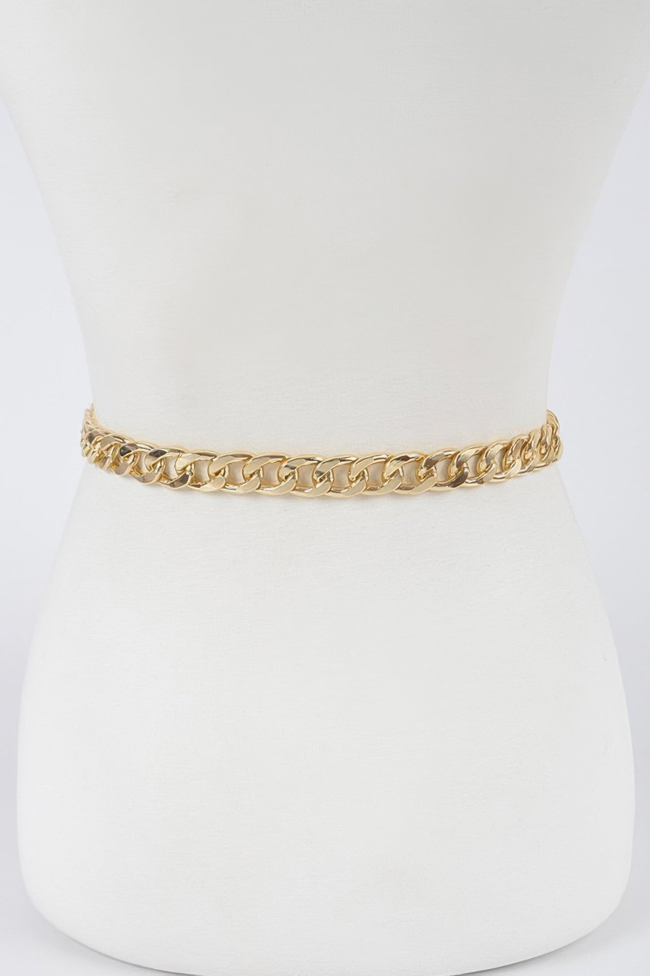 Oversized Chain Buckle Layered Elastic Belt