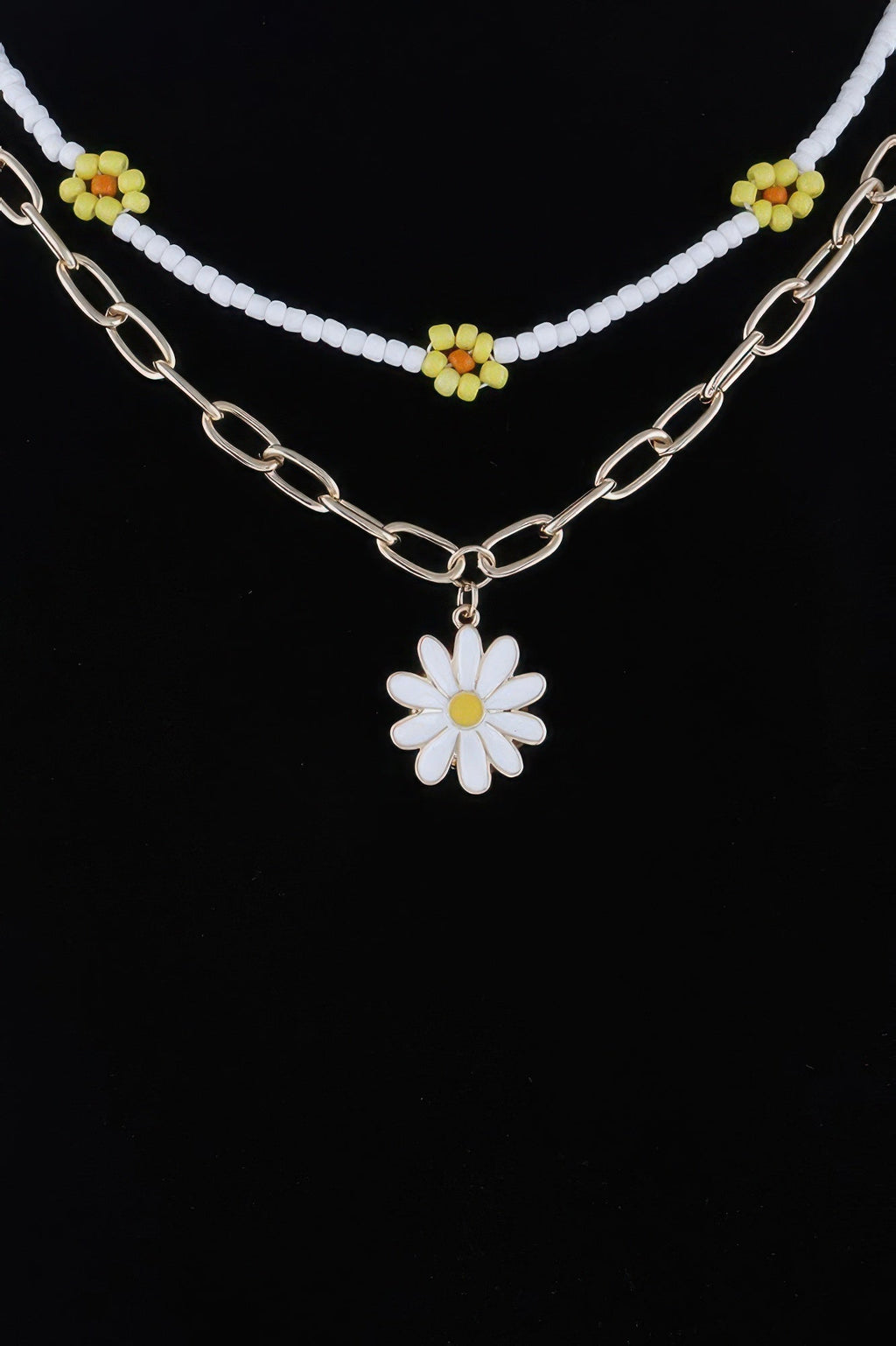 Multi Flower Charms Necklace