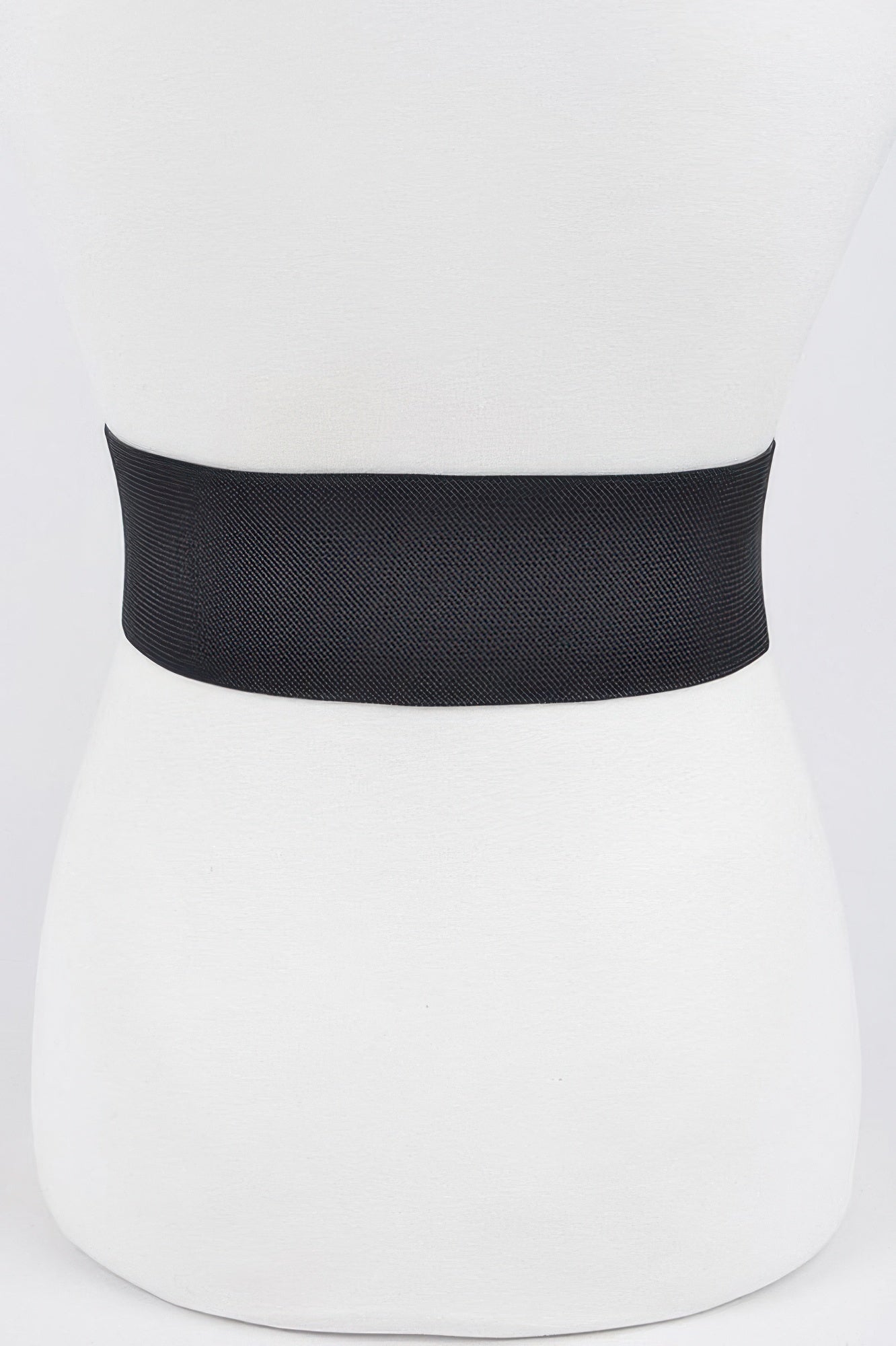 Rhinestone Square Buckle Plus Size Elastic Belt