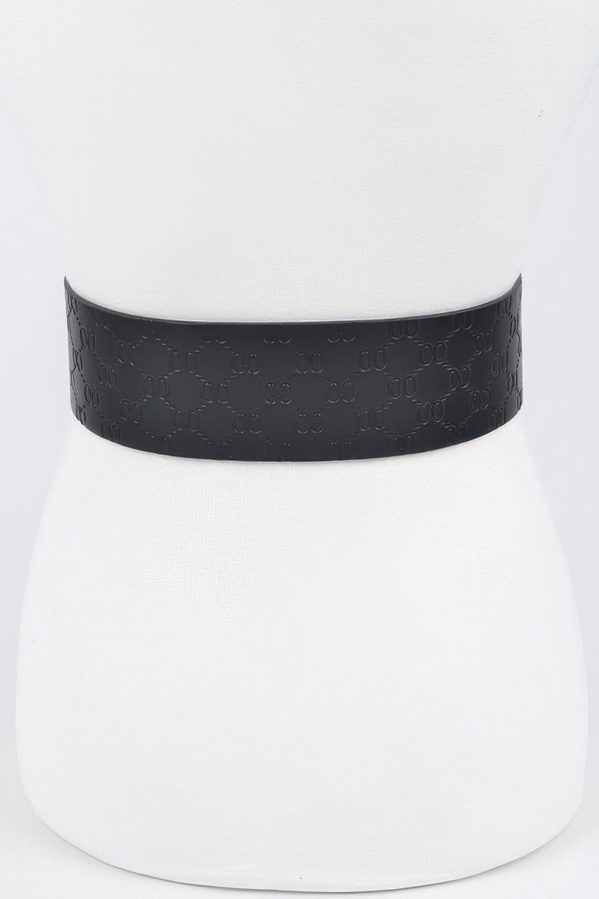 Big Metal Buckle Embossed Belt