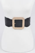 Big Rhinestone Buckle Embossed Plus Size Belt