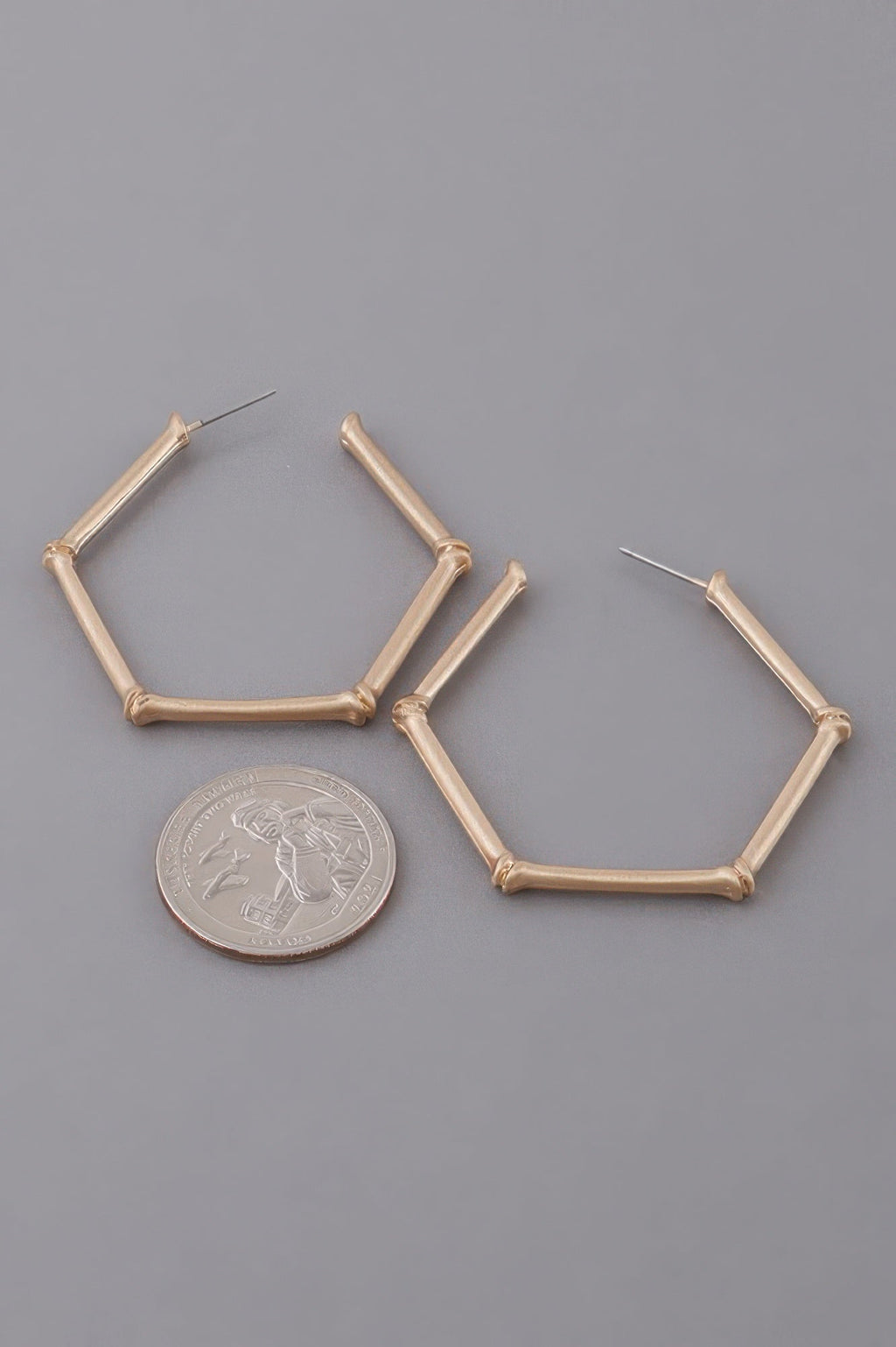 Hexagon Hoop Earrings