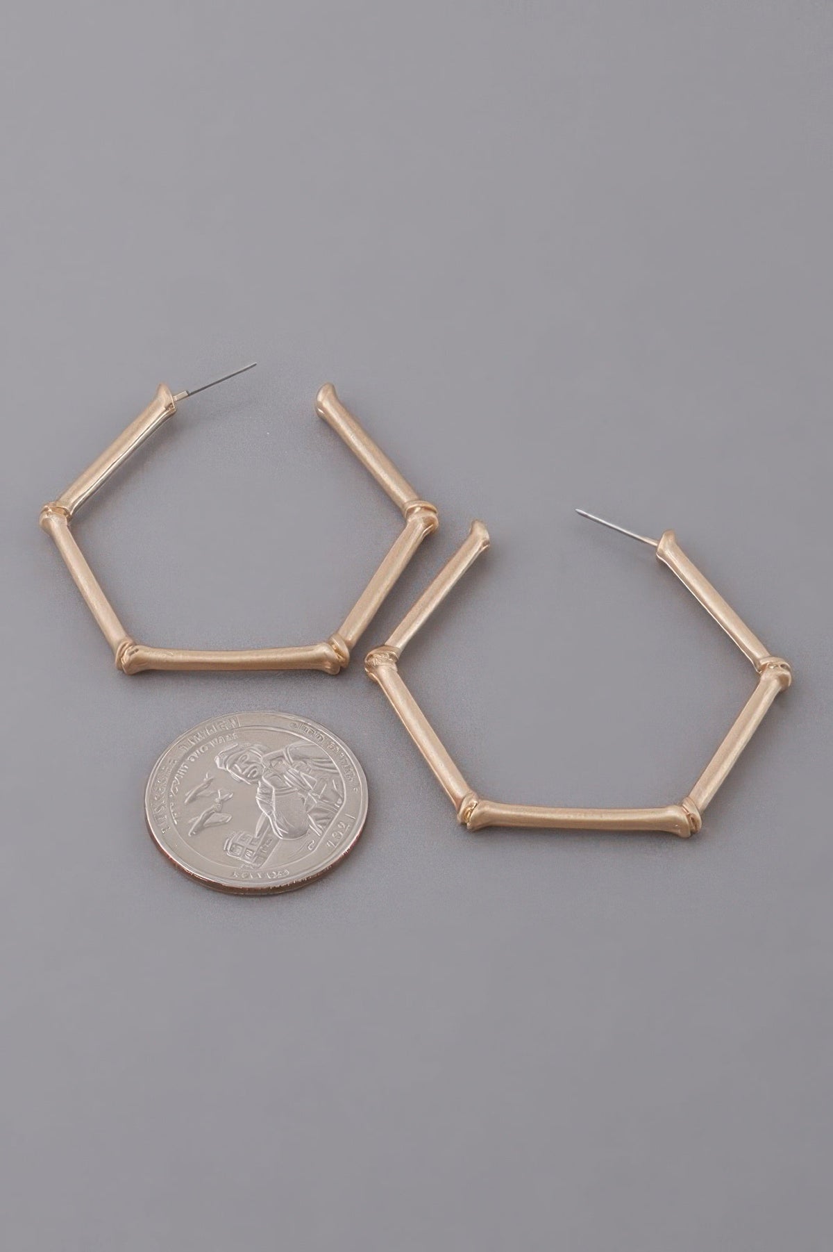 Hexagon Hoop Earrings