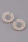 Jeweled Round Stud Earrings