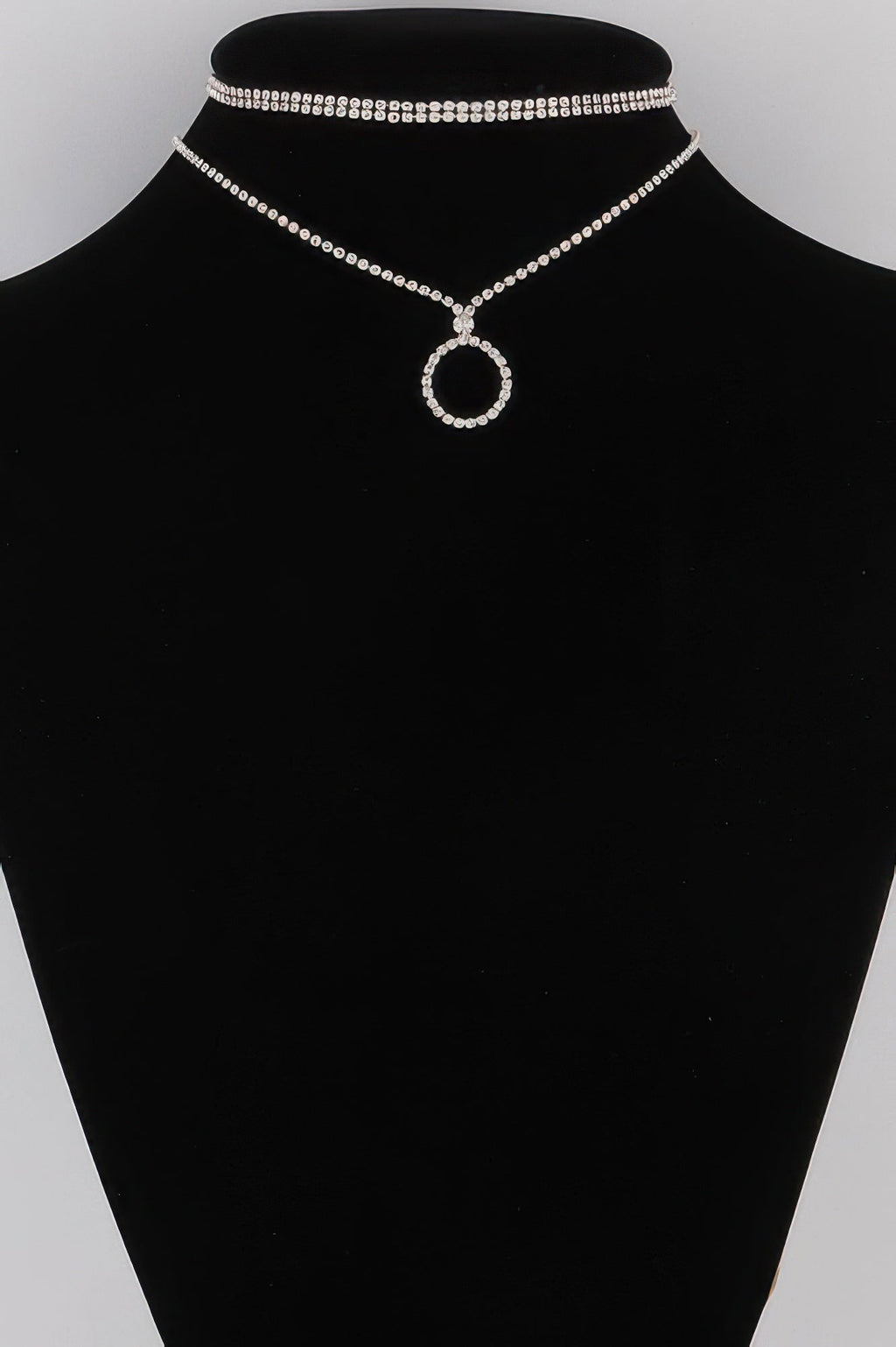Jeweled Circle Choker Necklace